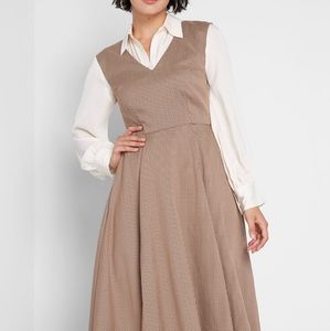 Modcloth houndstooth swing dress